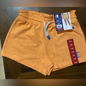 NWT Champion Girls' Shorts Size M 7/8 Orange and Blue